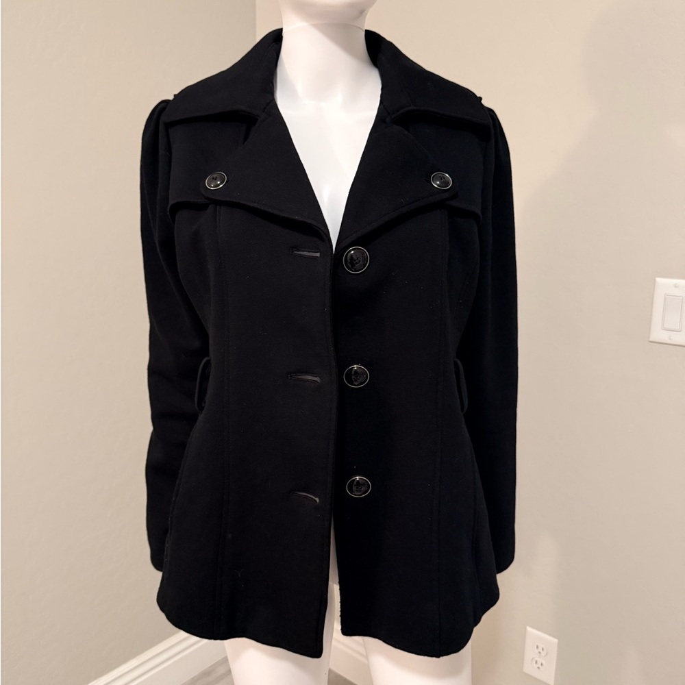 Kenneth Cole Reaction Black Pea Coat